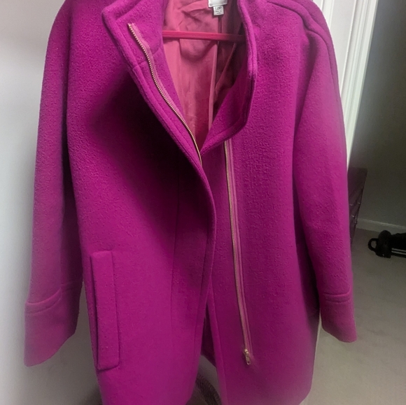 J. Crew Women's Fuchsia City Coat - Picture 5 of 6